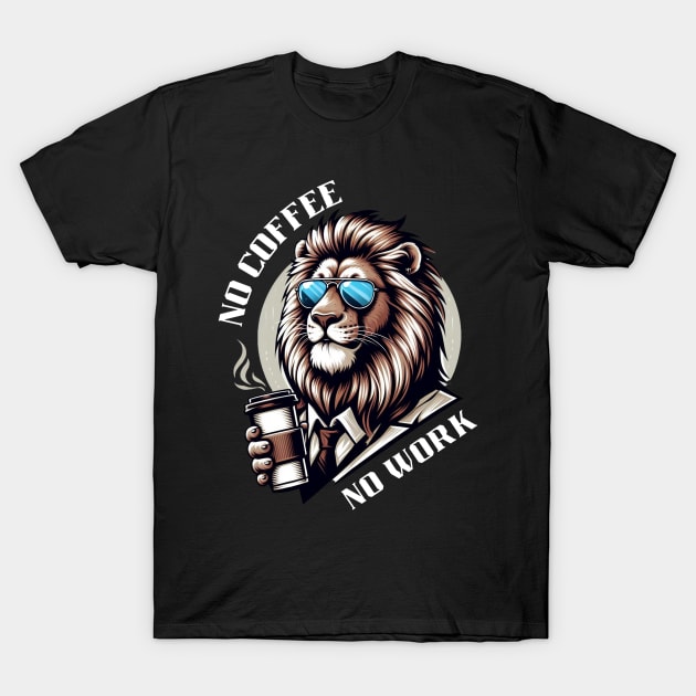 lion coffee T-Shirt by jijo.artist